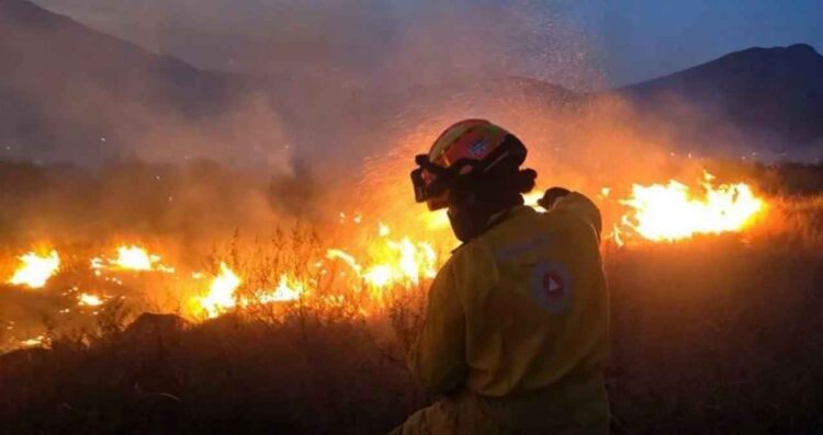 incendio de pastizal García