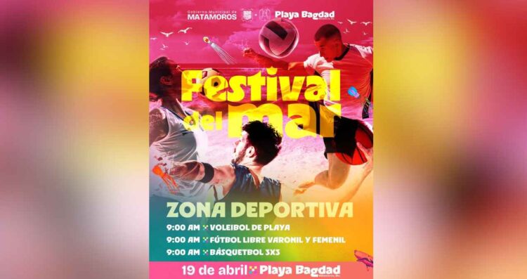 Invita el Gobierno de Matamoros a unirse a la Zona Deportiva del Festival del Mar 2025