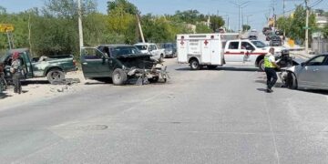 Jovencito provoca choque múltiple en Nuevo Laredo, Tamaulipas