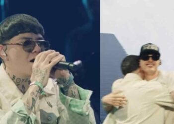 Junior H brilla en Coachella sin cantar narcocorridos y comparte escenario con Peso Pluma