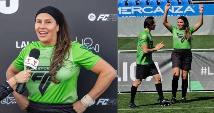 Karla Sofía Gascón participa como futbolista ¿Cómo le fue?