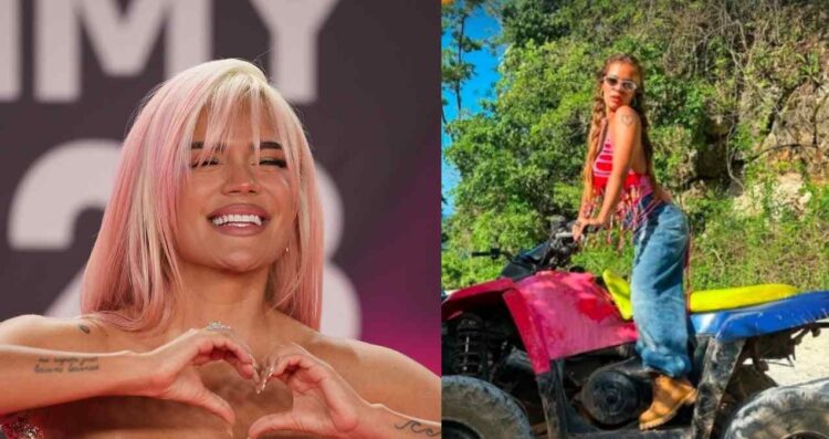 Karol G sufre caída en moto durante vacaciones en Jamaica