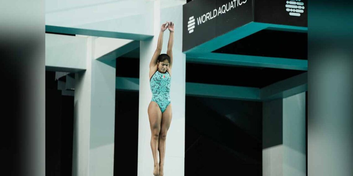 Lía Cueva brilla en su debut en la Copa Mundial de Clavados