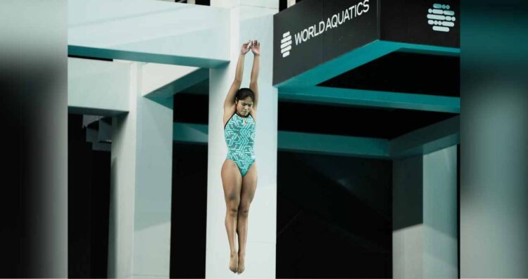Lía Cueva brilla en su debut en la Copa Mundial de Clavados