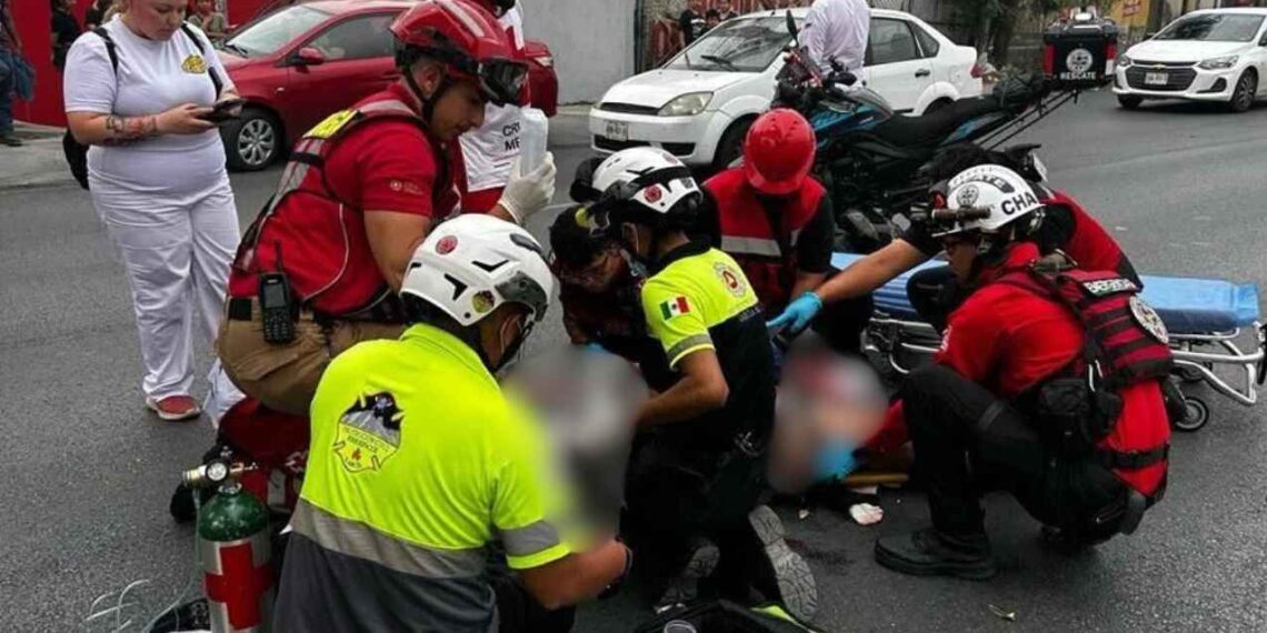 Motociclista arrollado tráiler Monterrey