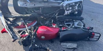 Motociclista herida choque Mante