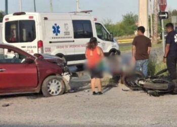 Motociclista impactado Nuevo Laredo