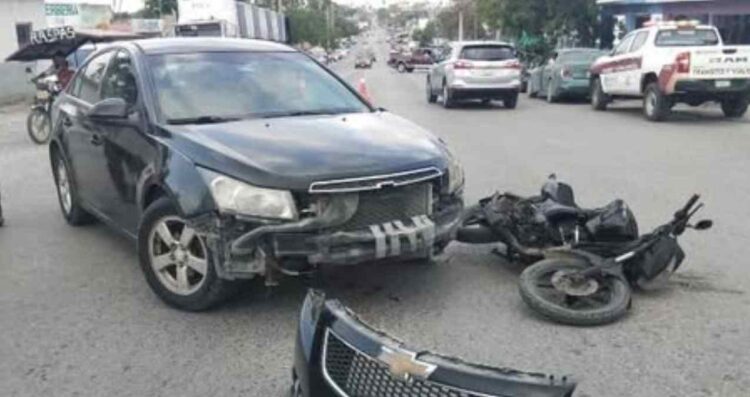 Motociclista resulta herido tras choque en San Fernando, Tamaulipas