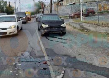 Motociclista resulta herido tras ser embestido en choque múltiple en Nuevo Laredo, Tamaulipas