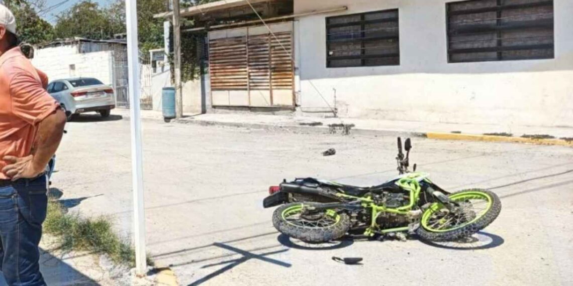 motociclista herido El Mante