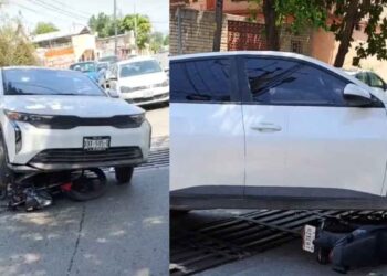 Motociclista se salva de ser atropellado en Ciudad Victoria