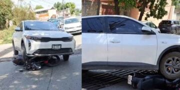 Motociclista se salva de ser atropellado en Ciudad Victoria