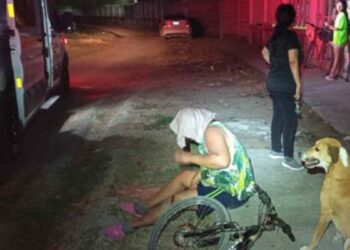 Mujer sufre fractura al caer de su bicicleta en El Mante, Tamaulipas