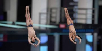Osmar Olvera y Juan Celaya logran la plata en Copa de Clavados