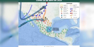 Pronóstico del clima del lunes 28 de abril en México