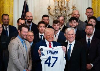 Así recibió Donald Trump a los Dodgers en la Casa Blanca