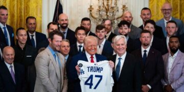 Así recibió Donald Trump a los Dodgers en la Casa Blanca