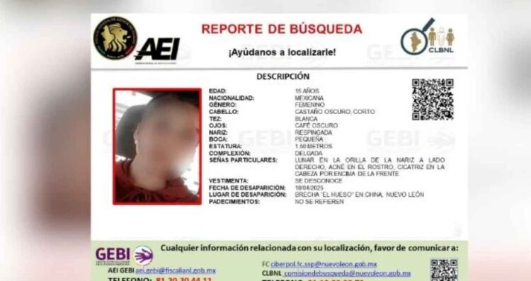 Regresa con su familia adolescente desaparecida en rancho de China, Nuevo León