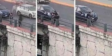 Rescatan a hombres que intentaba lanzarse del puente de Gonzalitos en Monterrey, NL