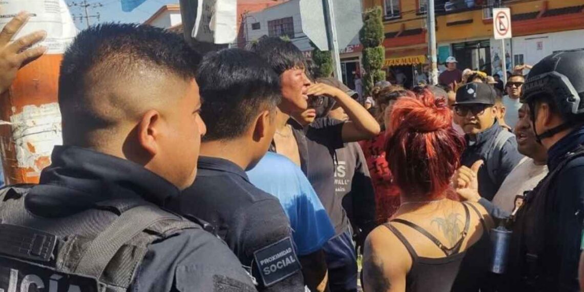 Rescatan a joven de intento de linchamiento en Papalotla, Tlaxcala