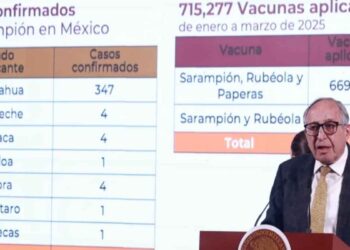 Secretaría de Salud reporta que se han registrado 362 casos de sarampión en México