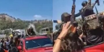 Sicarios del CJNG conviven con pobladores en Sábado de Gloria en Michoacán