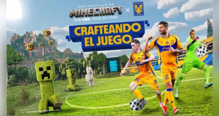 Así fue la colaboración entre Tigres y Una película de Minecraft