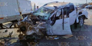 Tractocamión sin frenos causa carambola en carretera Victoria-Monterrey