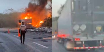 Tráiler incendia Linares- Hidalgo