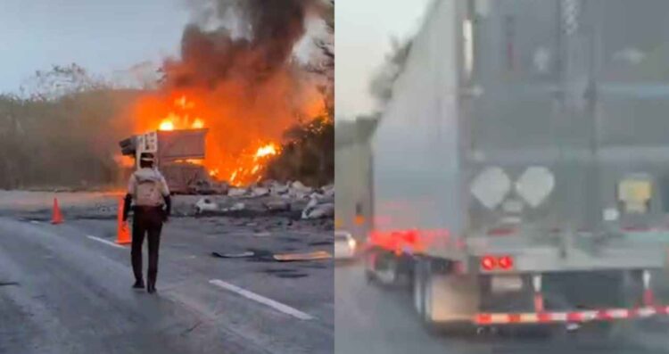 Tráiler incendia Linares- Hidalgo