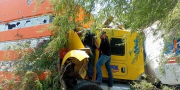 Trailero accidente Jiménez