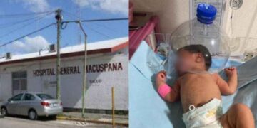 Usan botella para oxigenar a bebé en hospital de Tabasco; suspenden a director