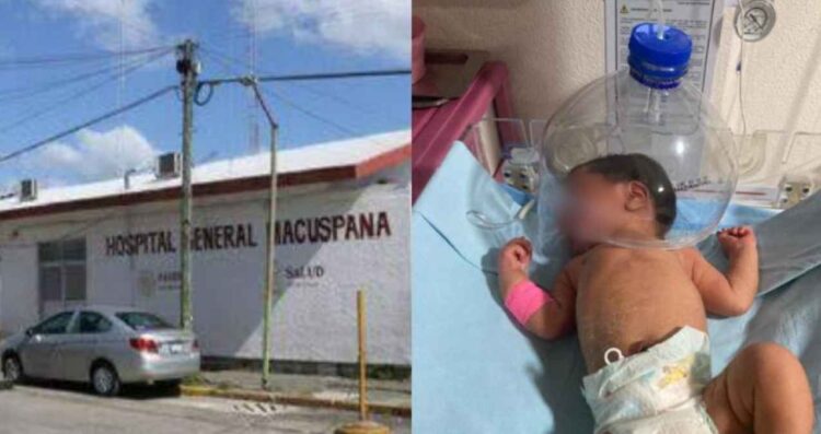 Usan botella para oxigenar a bebé en hospital de Tabasco; suspenden a director