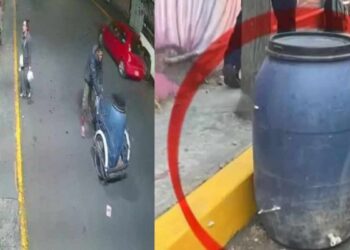 Cuerpo trasportado en tambo en la CDMX es captado en VIDEO