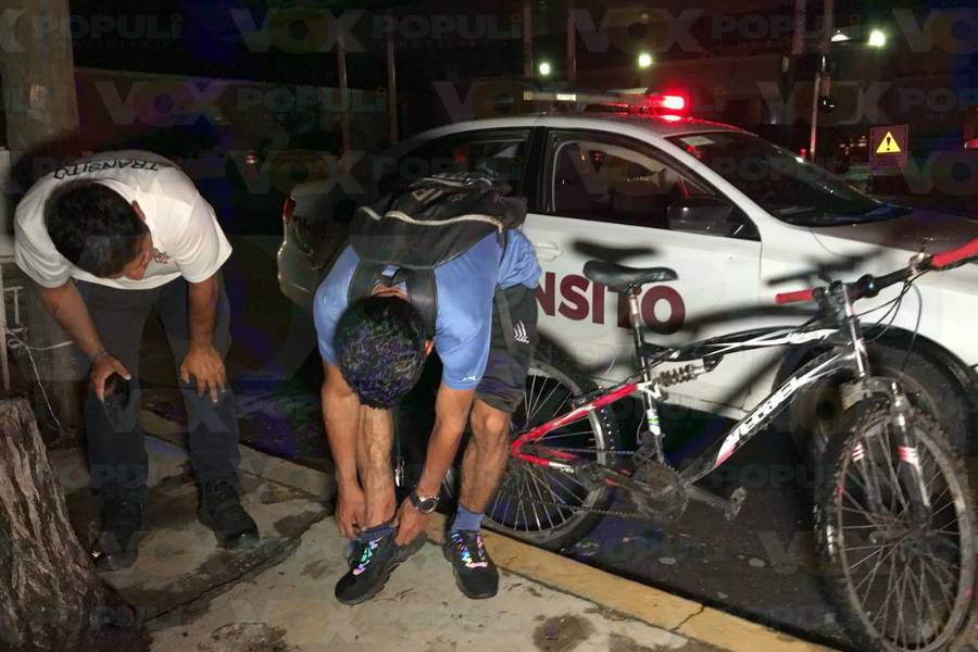 accidente de ciclista en Ciudad Victoria
