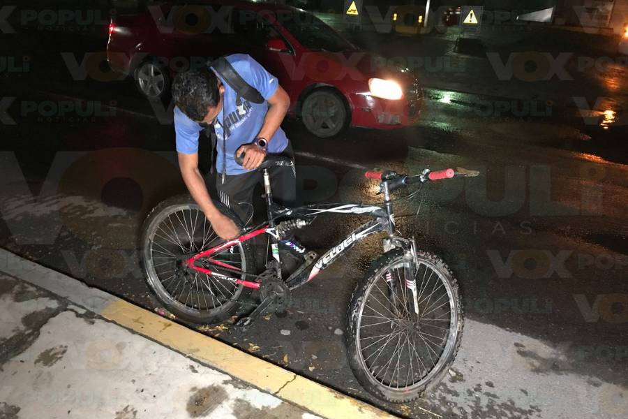accidente de ciclista en Ciudad Victoria