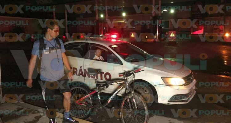 accidente de ciclista en Ciudad Victoria