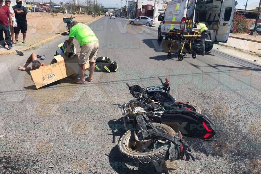 accidente de motocicleta en Ciudad Victoria