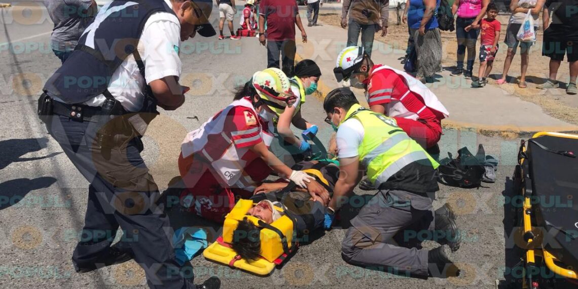 accidente de motocicleta en Ciudad Victoria
