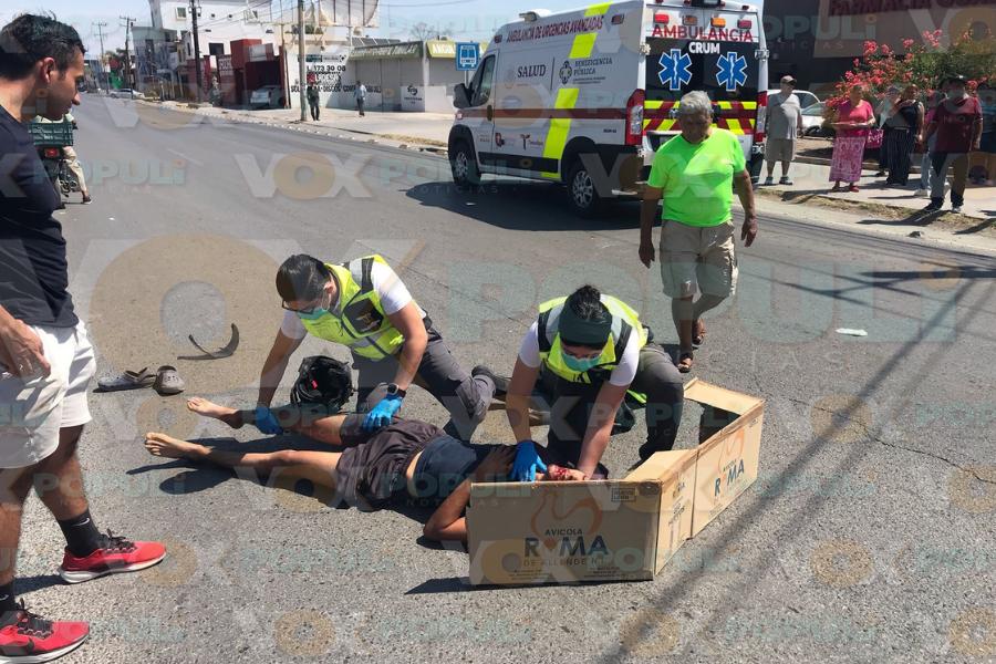 accidente de motocicleta en Ciudad Victoria