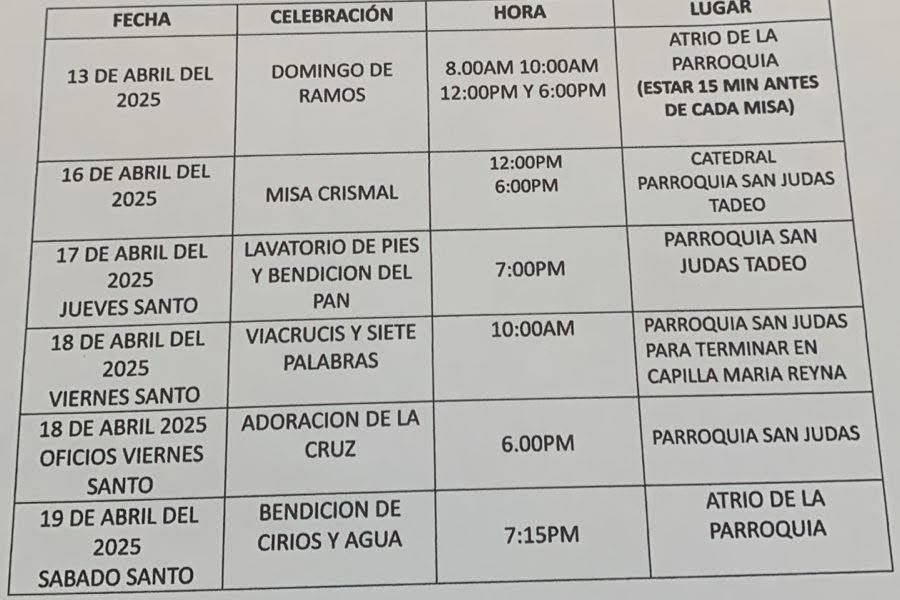 actividades semana santa en ciudad victoria