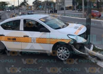 choque contra poste en tampico