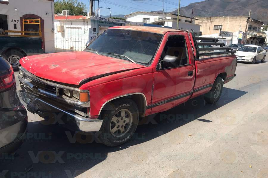 choque por alcance en centro de Ciudad Victoria