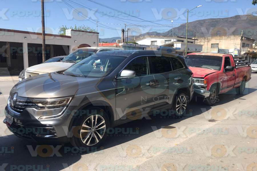 choque por alcance en centro de Ciudad Victoria