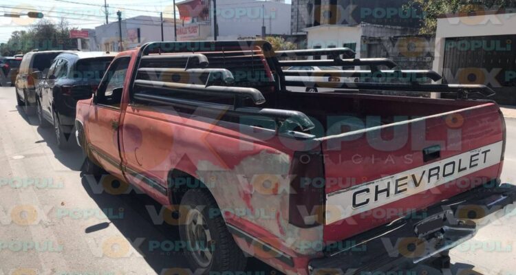 choque por alcance en centro de Ciudad Victoria