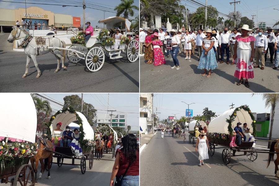 desfile conmemorativo de Altamira sin caballos