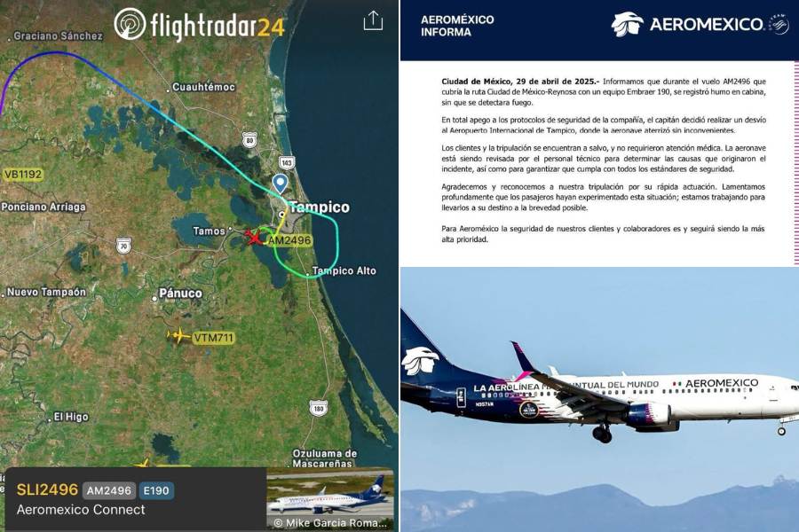 incidente vuelo Aeroméxico Tampico