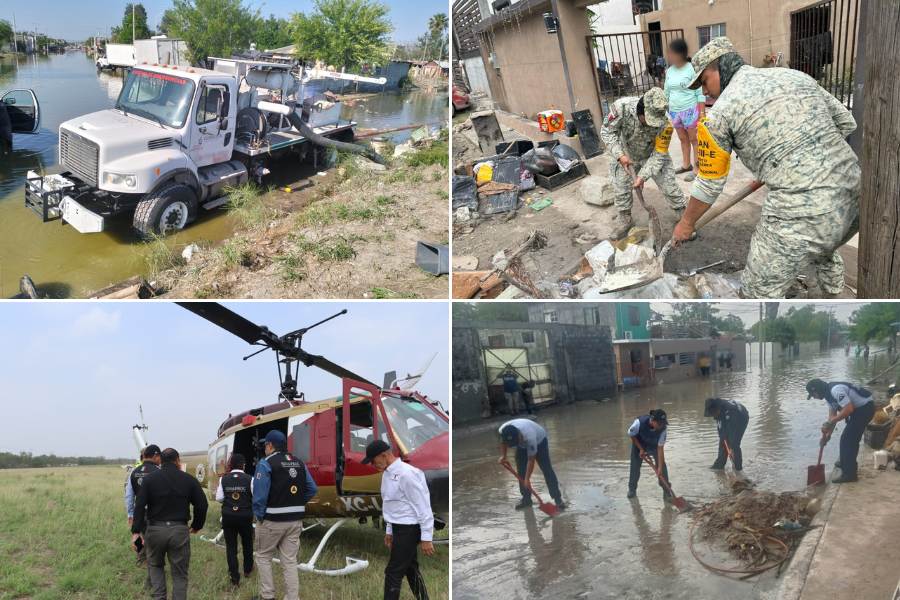labores de recuperación en el municipio de Reynosa