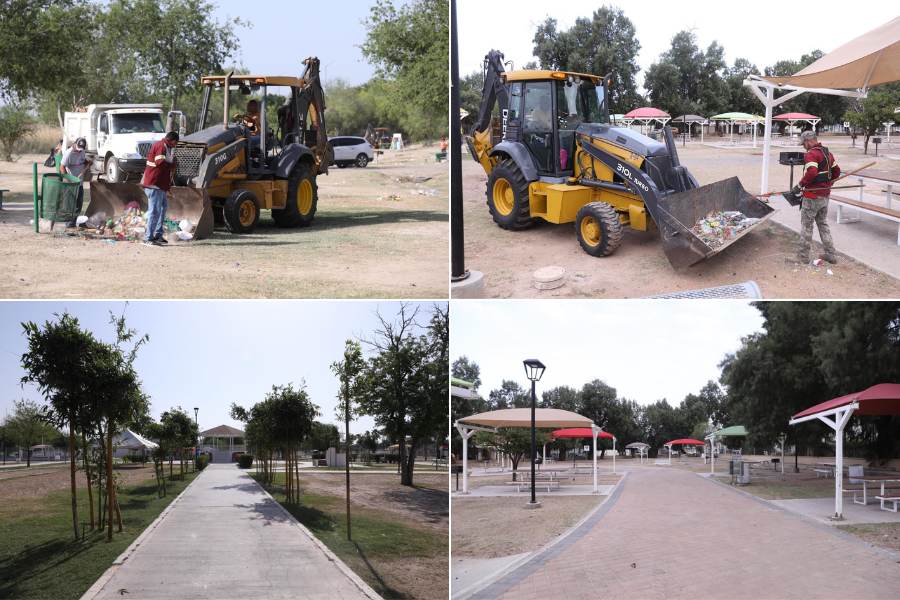 limpieza de parques en Nuevo Laredo