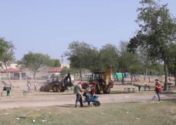 limpieza de parques en Nuevo Laredo